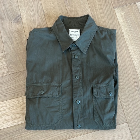 Zadig & Voltaire army green jean style shirt - Picture 2 of 11